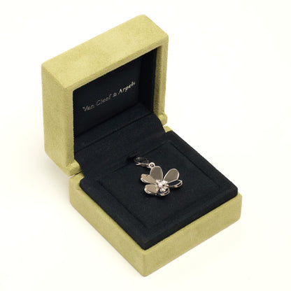 RARE Pendentif Van Cleef & Arpels Frivole grand modèle diamant en or blanc