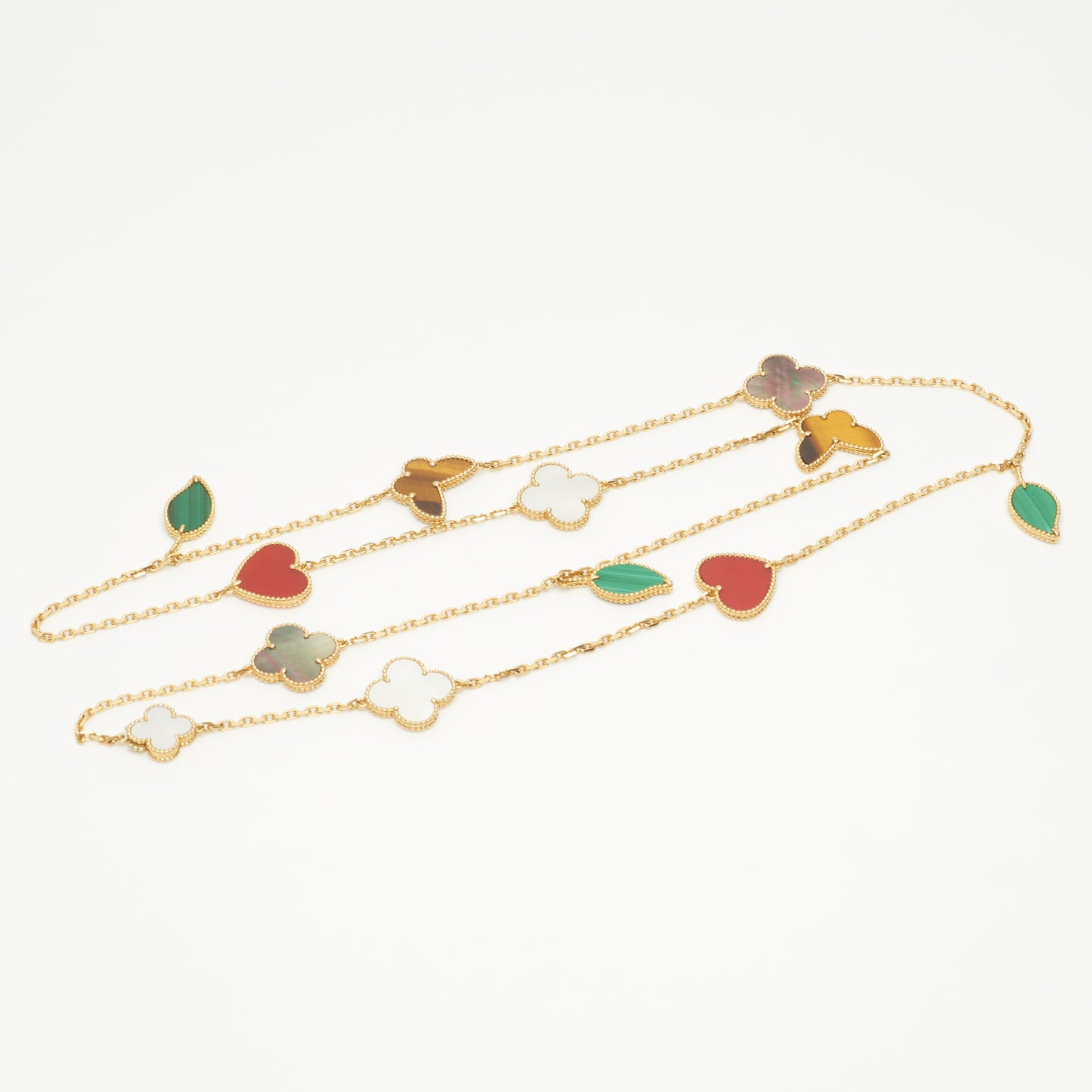 Sautoir Van Cleef & Arpels Lucky Alhambra 12 motifs en or jaune VCARD80100