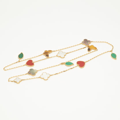 Sautoir Van Cleef & Arpels Lucky Alhambra 12 motifs en or jaune VCARD80100