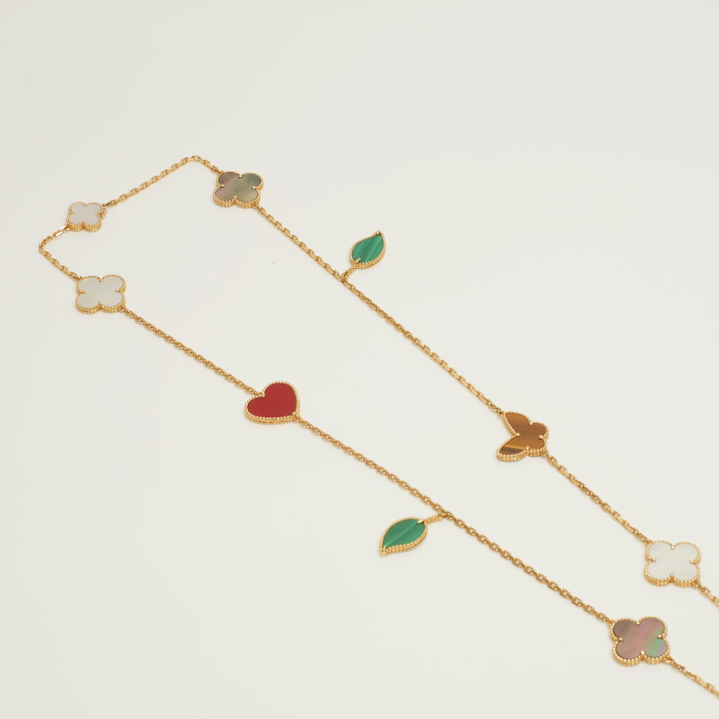 Sautoir Van Cleef & Arpels Lucky Alhambra 12 motifs en or jaune VCARD80100