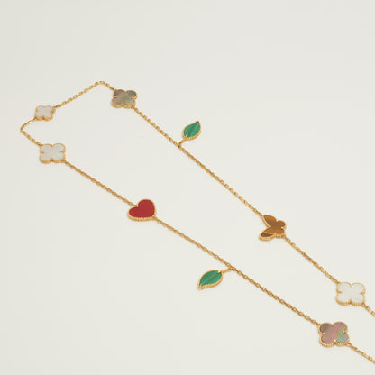 Sautoir Van Cleef & Arpels Lucky Alhambra 12 motifs en or jaune VCARD80100
