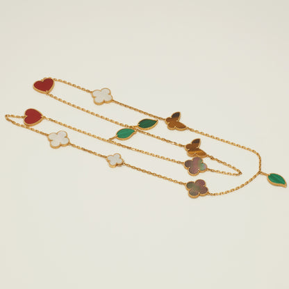 Sautoir Van Cleef & Arpels Lucky Alhambra 12 motifs en or jaune VCARD80100