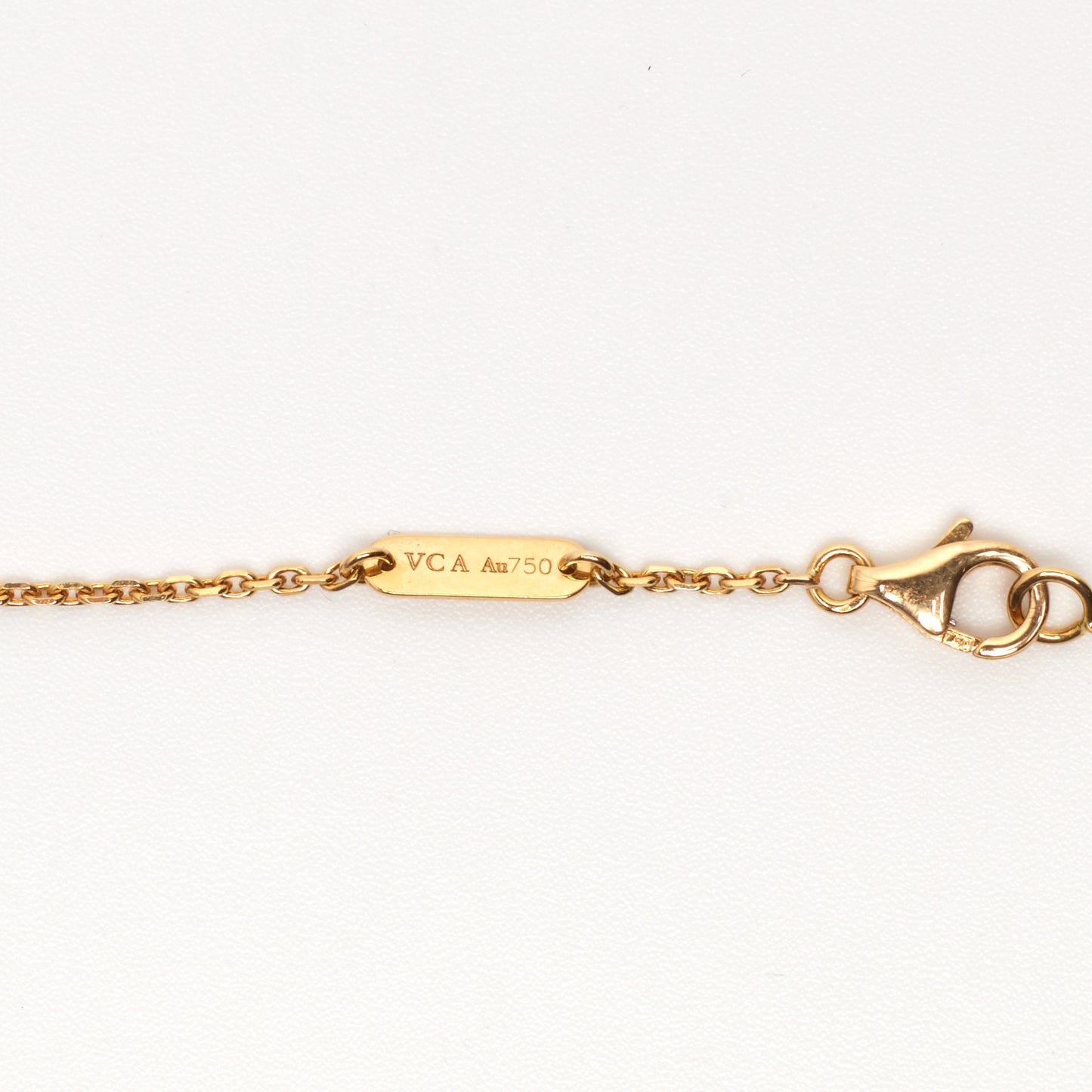 Van Cleef & Arpels Lucky Alhambra Butterfly Tiger's Eye Necklace in Yellow Gold