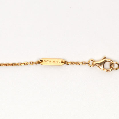 Van Cleef & Arpels Lucky Alhambra Butterfly Tiger's Eye Necklace in Yellow Gold