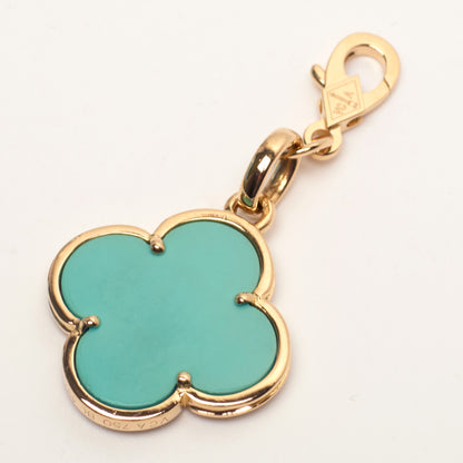 RARE Pendentif Van Cleef & Arpels Magic Alhambra turquoise en or jaune