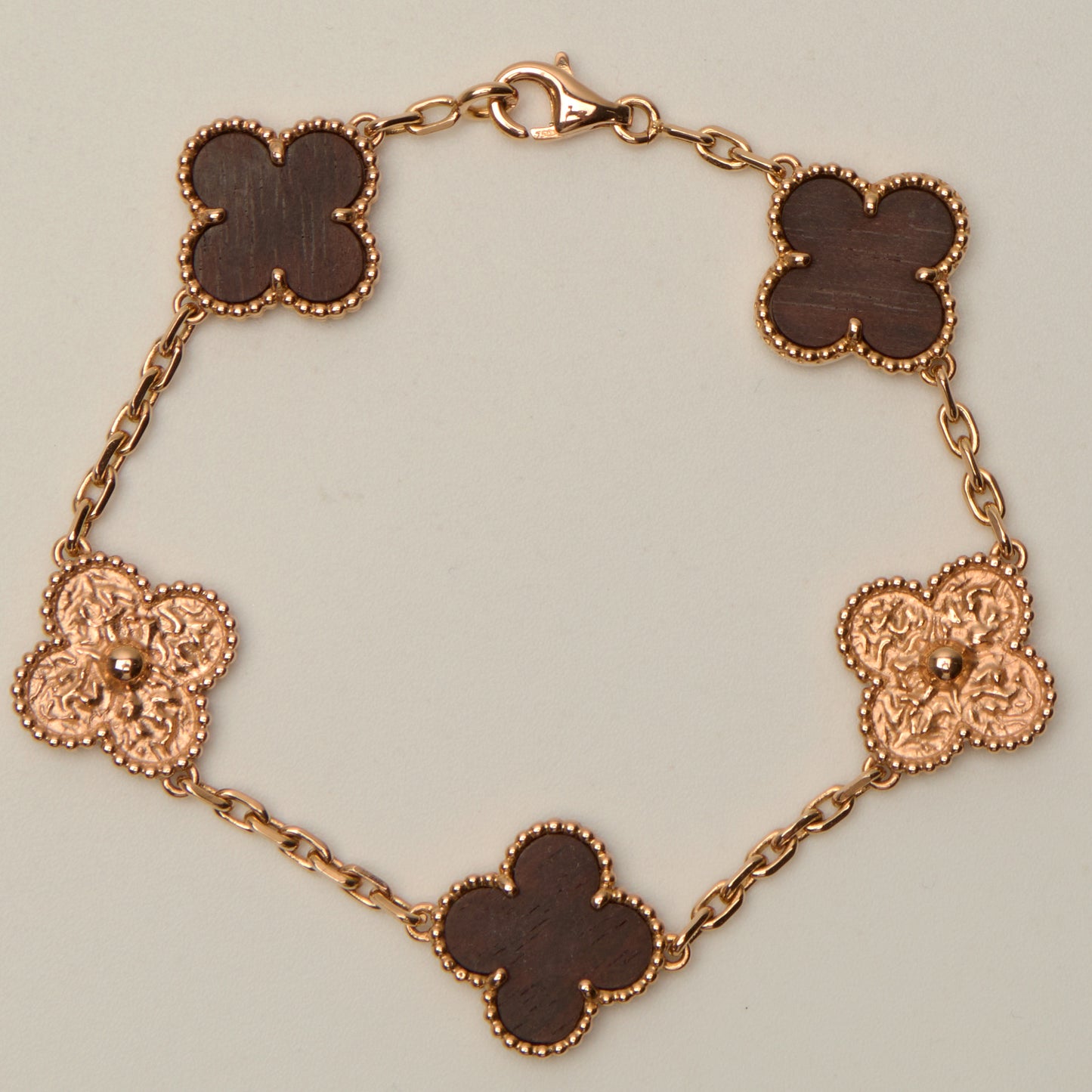 Bracelet Vintage Alhambra 5 motifs Bois d'amourette Letterwood LIMITED EDITION