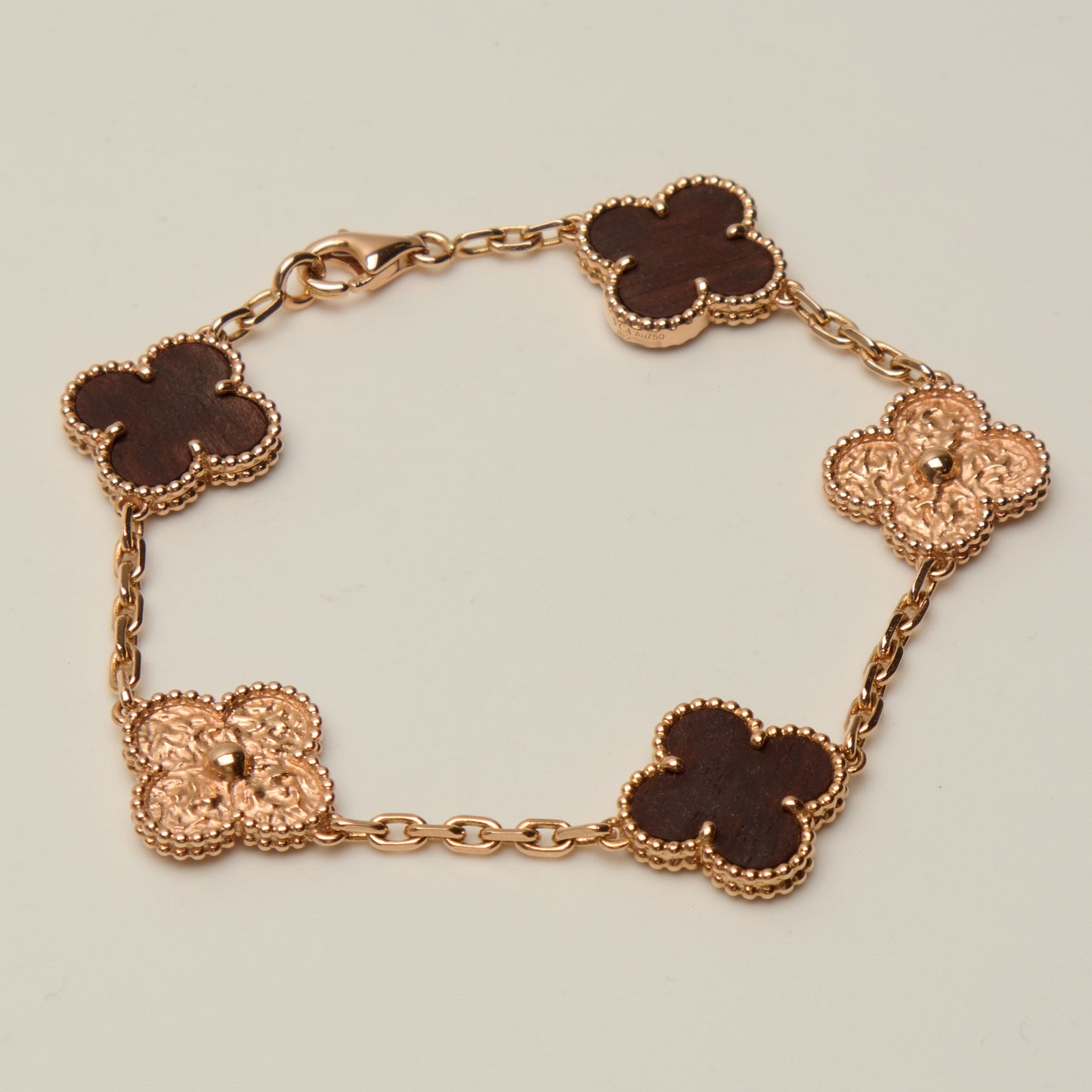 Bracelet Vintage Alhambra 5 motifs Bois d'amourette Letterwood LIMITED EDITION