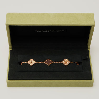 Bracelet Vintage Alhambra 5 motifs Bois d'amourette Letterwood LIMITED EDITION