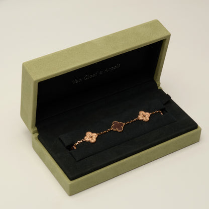 Bracelet Vintage Alhambra 5 motifs Bois d'amourette Letterwood LIMITED EDITION